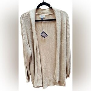Universal Thread NWT Tan Open Front Cardigan Sweater Small with pockets